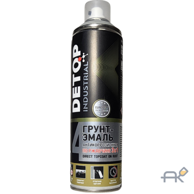 DETOP 4 - Грунт-эмаль по ржавчине 3 в 1 - 9004 чёрная